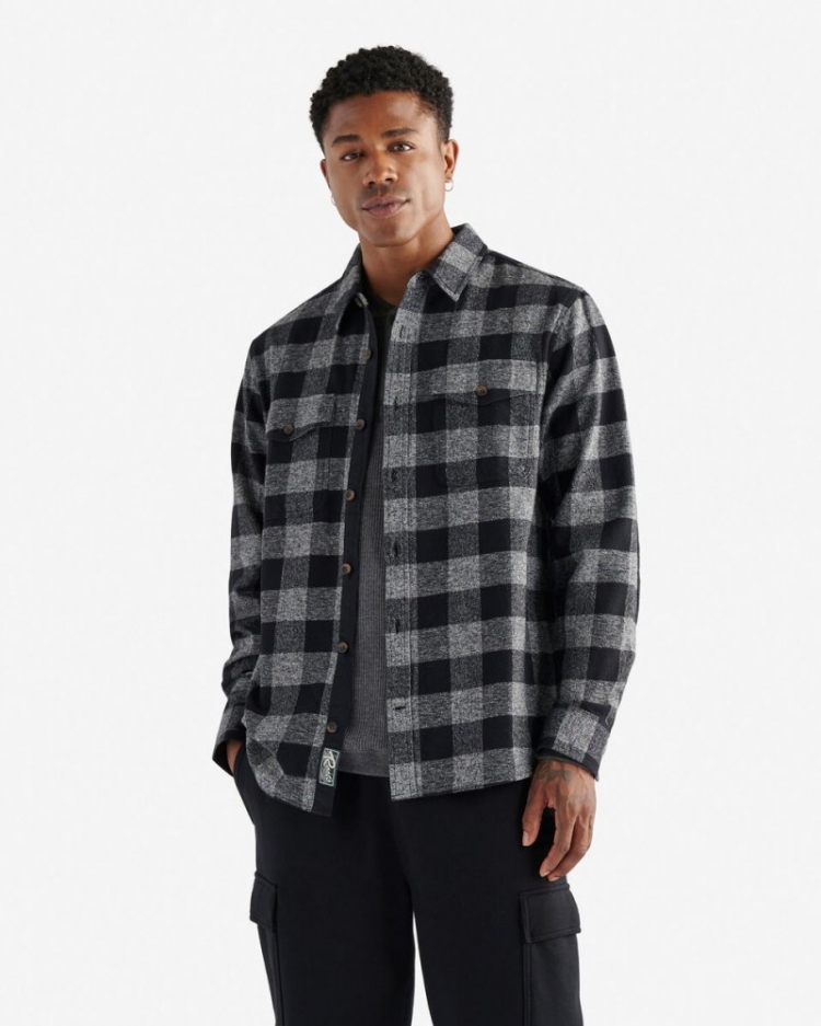 Roots Park Plaid Shirt - SALT & PEPPER - Click Image to Close