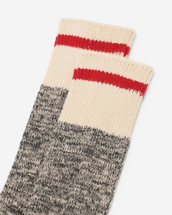 Roots Adult Classic Cotton Cabin Sock 2 Pack - SALT & PEPPER