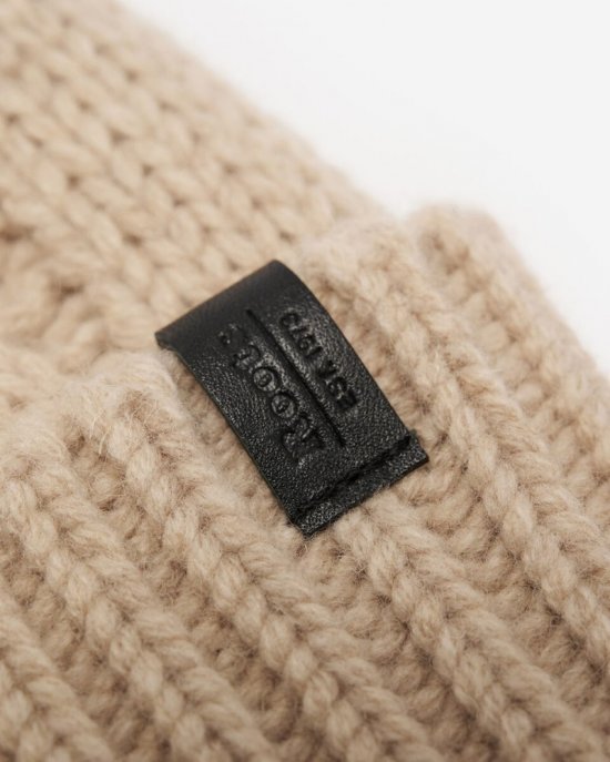 Roots Larkin Cable Wool Toque - CABIN BEIGE MIX