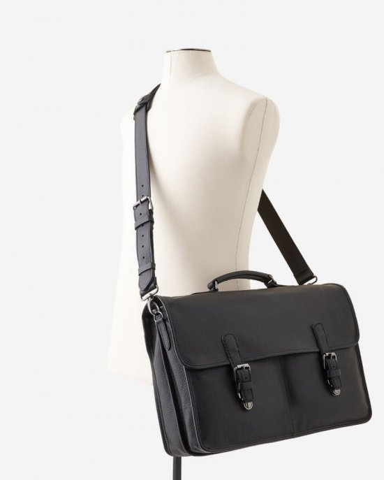 Roots The Original Briefcase Cervino - BLACK