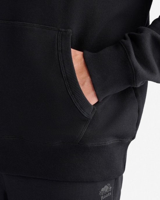 Roots Cooper Novelty Kanga Hoodie - BLACK