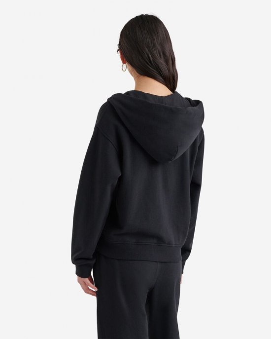 Roots Organic Original Relaxed Full Zip Hoodie - BLACK