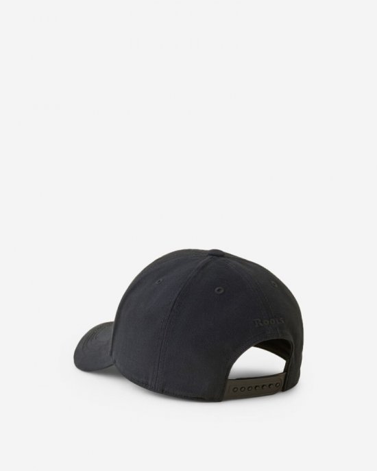 Roots Modern Leaf Baseball Cap - BLACK