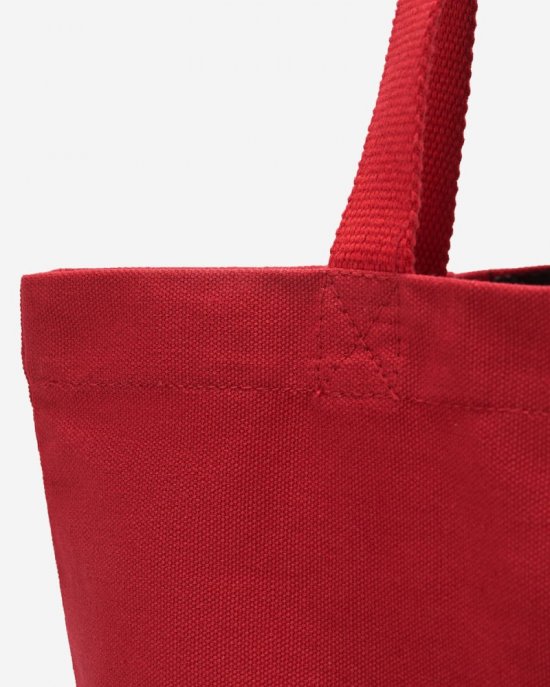 Roots Cooper Plaid Tote - CABIN RED