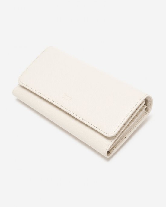 Roots Large Chequebook Clutch Cervino - IVORY