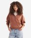 Roots Summer Cloud Half Zip Sweatshirt - GINGERBREAD