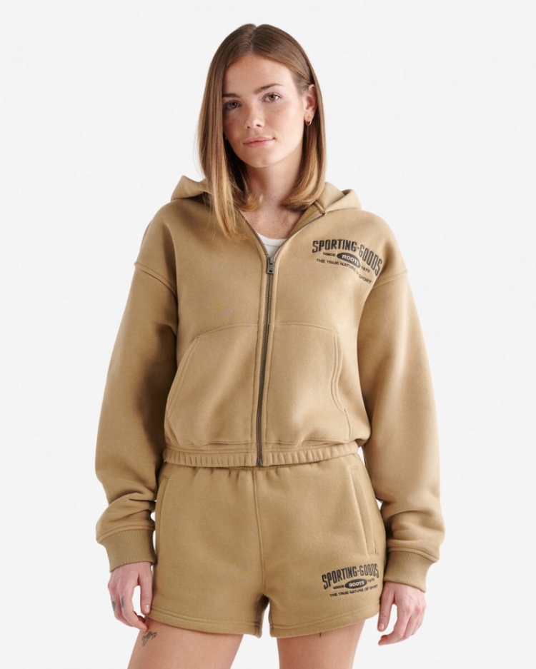 Roots Sporting Goods 99 Full Zip Hoodie - HAZELNUT CREAM - Click Image to Close