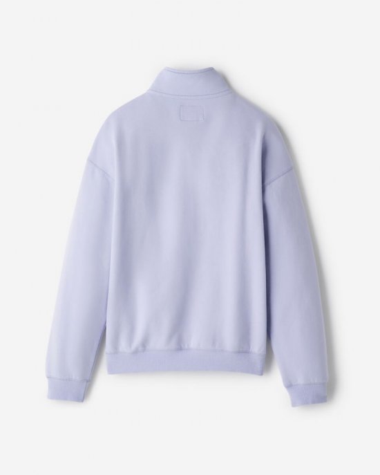Roots Organic Cooper Relaxed Half Zip Stein - COSMIC SKY