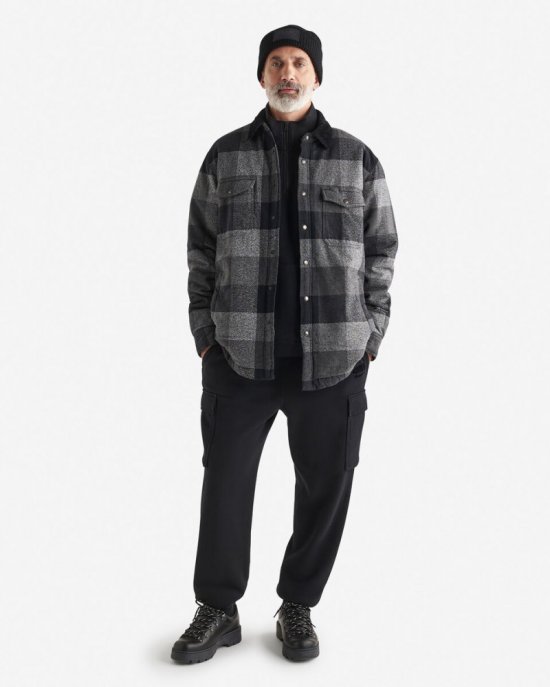 Roots Organic Cooper Relaxed Kanga Half Zip Stein - BLACK/BLACK
