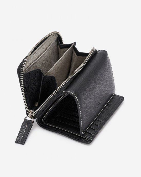 Roots Small Trifold Clutch Prince - BLACK
