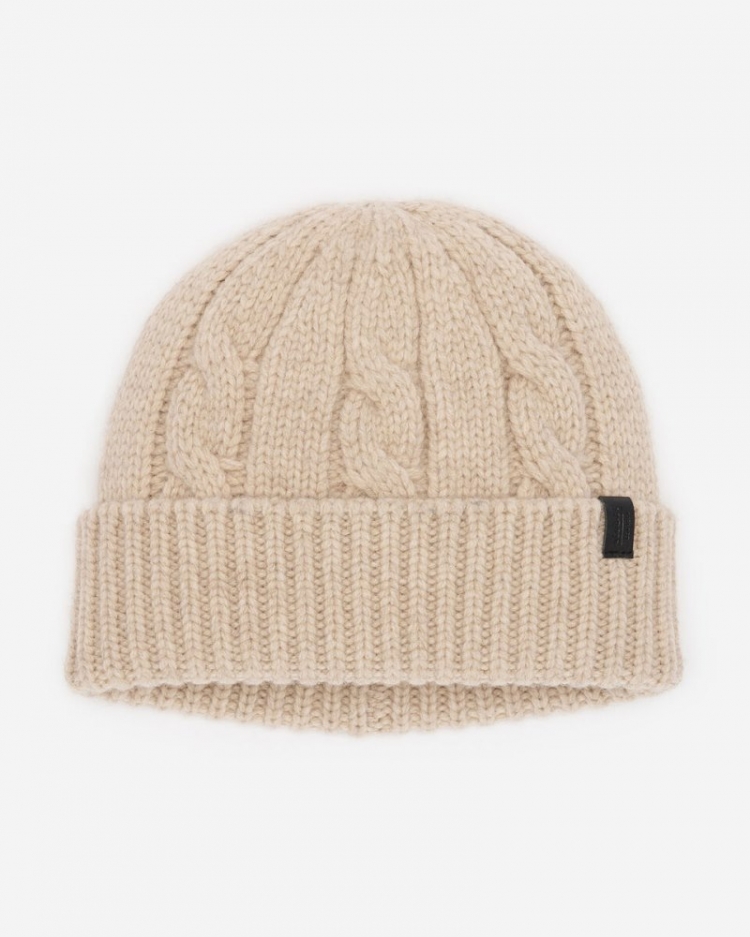 Roots Larkin Cable Wool Toque - CABIN BEIGE MIX - Click Image to Close