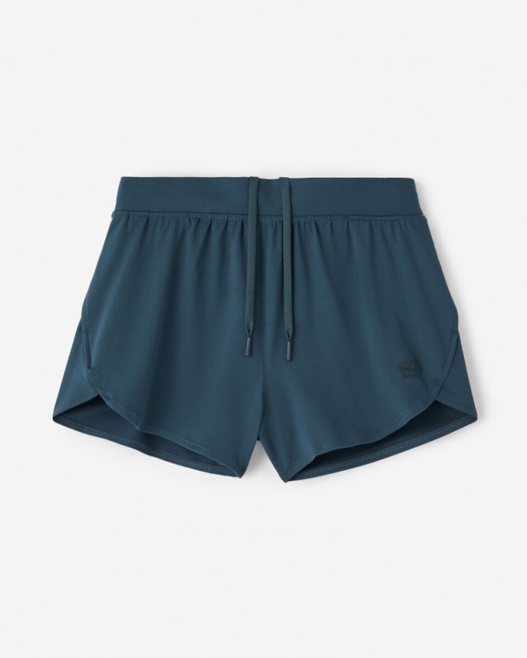 Roots Renew Runner Short 3 Inch - FOREST TEAL - Click Image to Close