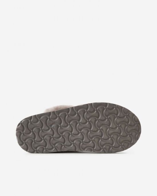 Roots Womens Shearling Platform Slipper - GREY