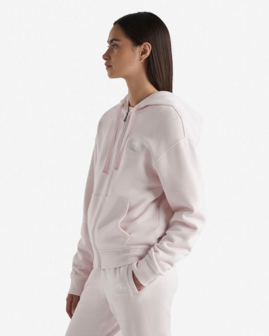 Roots Organic Original Relaxed Full Zip Hoodie - PINK PEARL