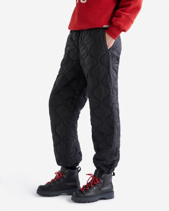 Roots Quilted Track Pant - BLACK