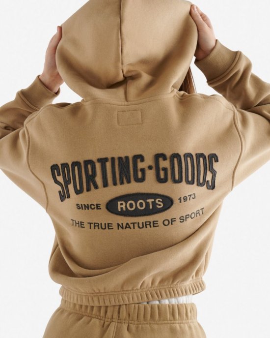 Roots Sporting Goods 99 Full Zip Hoodie - HAZELNUT CREAM