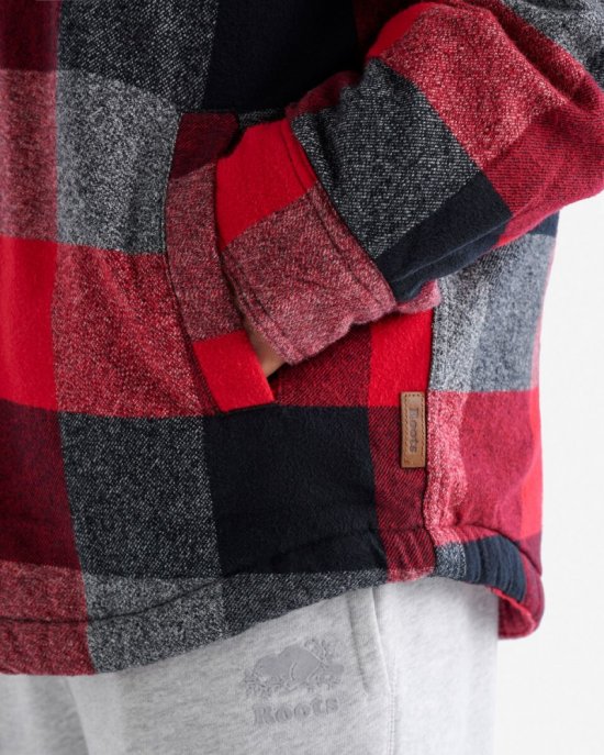Roots Park Sherpa Lined Jacket - CABIN RED