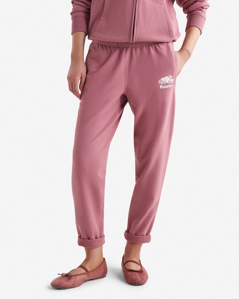 Roots Organic Easy Ankle Sweatpant - RETRO ROSE