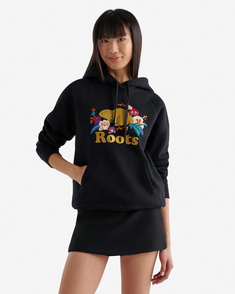 Roots Lunar New Year Kanga Hoodie - BLACK