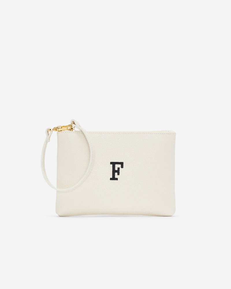 Roots Monogram Wristlet Ivory - F