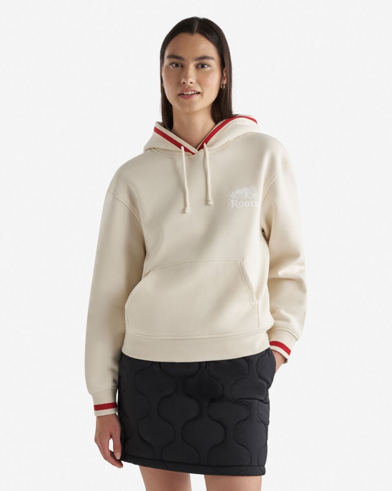 Roots Cabin Fleece Hoodie - BIRCH WHITE