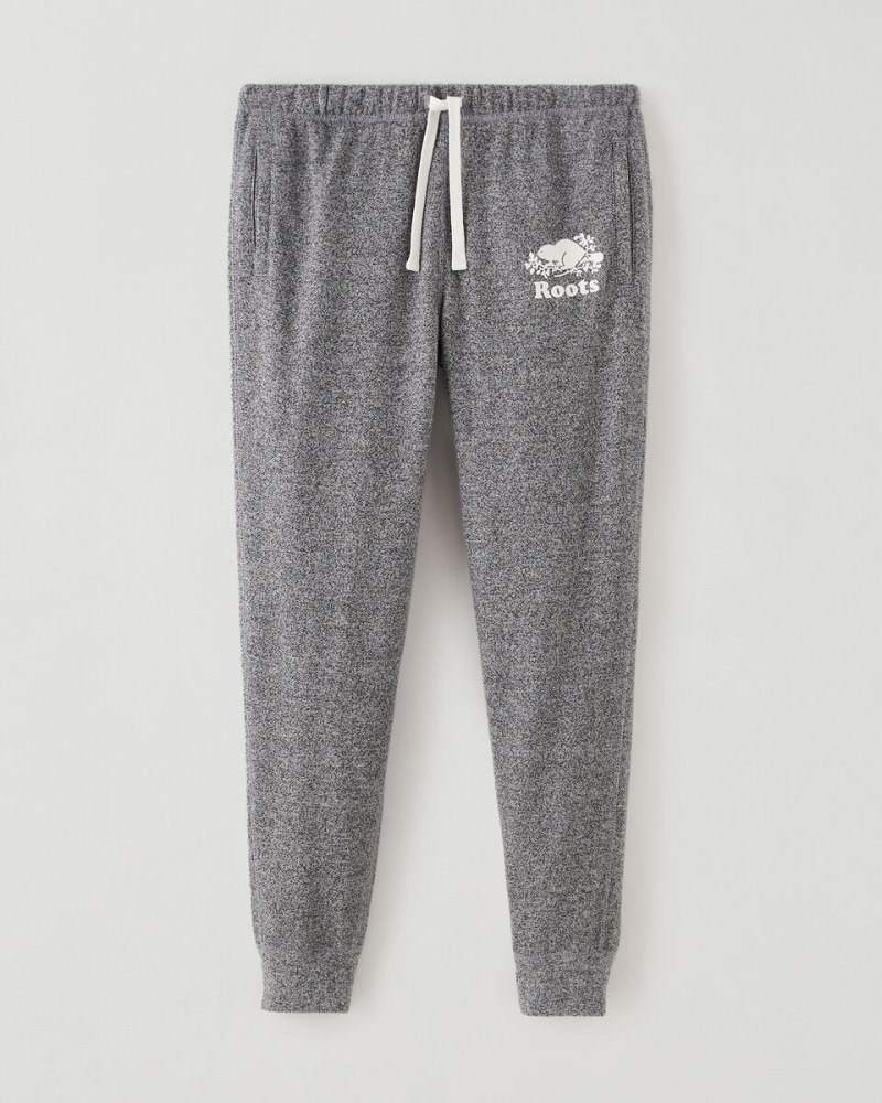 Roots Organic Original Slim Cuff Sweatpant Short (26 Inch Inseam) - SALT & PEPPER