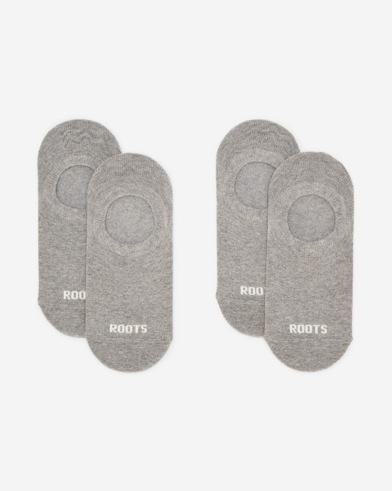 Roots Adult No Show Sock 2 Pack - GREY MIX