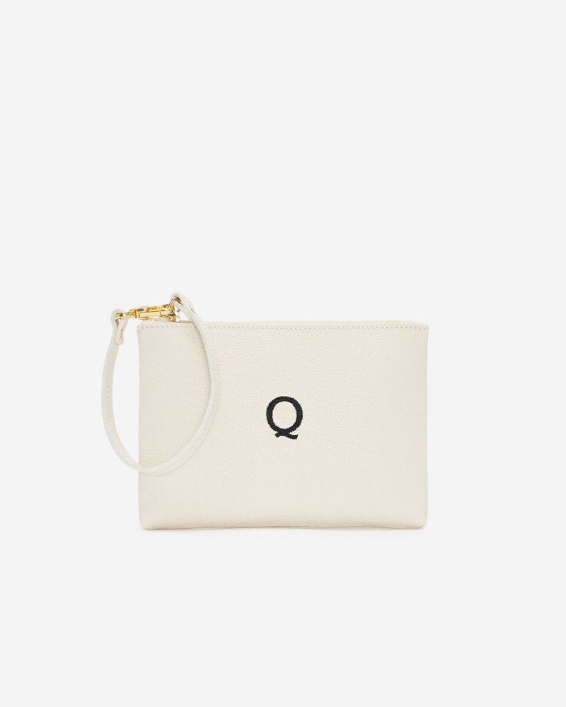 Roots Monogram Wristlet Ivory - Q