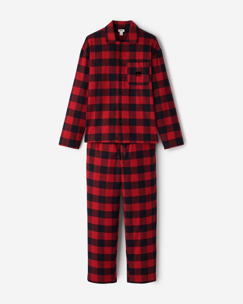 Roots Mens Park Plaid Sleep Set - CABIN RED