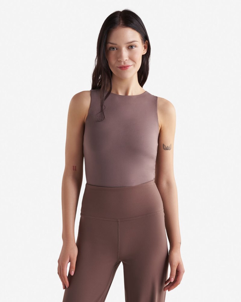 Roots Renew Tank Bodysuit - CINDER BROWN