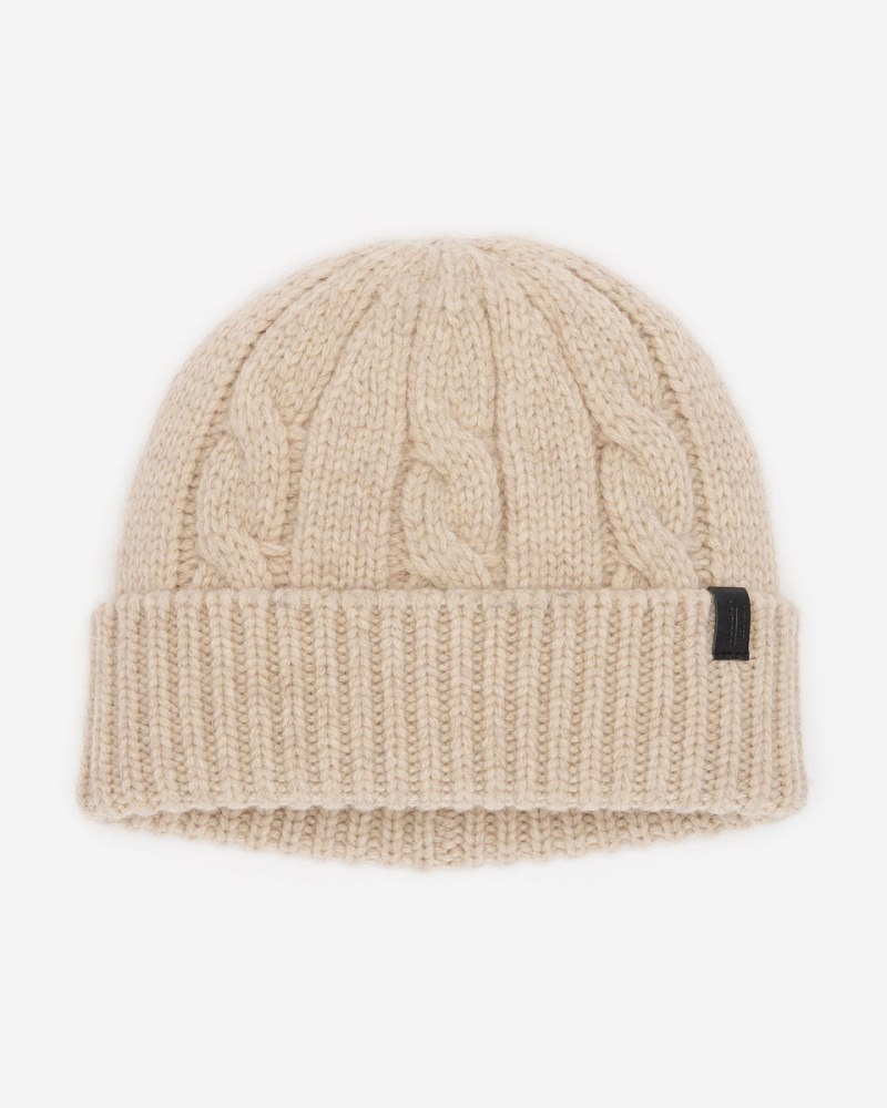 Roots Larkin Cable Wool Toque - CABIN BEIGE MIX
