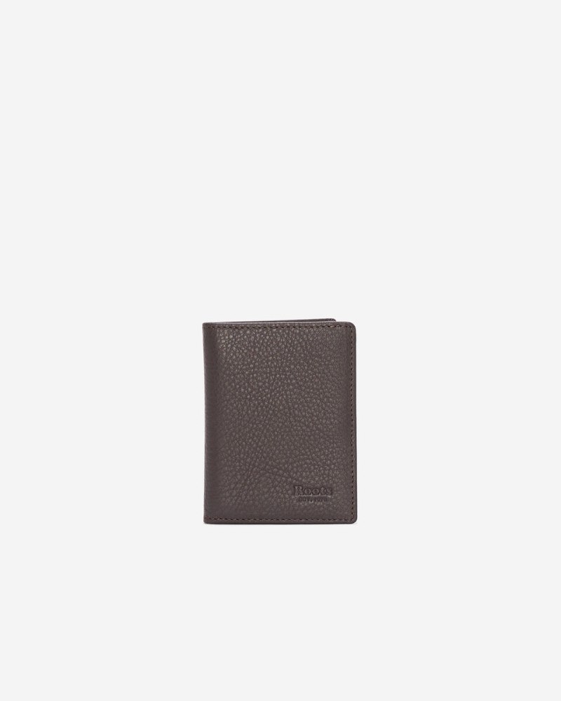 Roots Card Case With ID Prince - CHOCOLATE