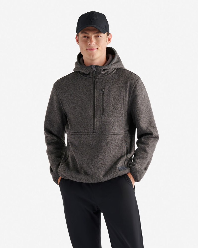 Roots Sweater Fleece Anorak - CHARCOAL PEPPER