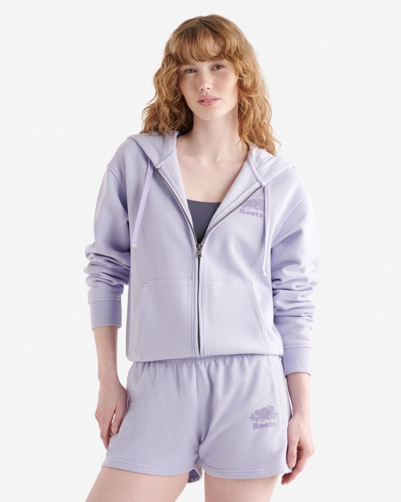 Roots Organic Original Relaxed Full Zip Hoodie - COSMIC SKY