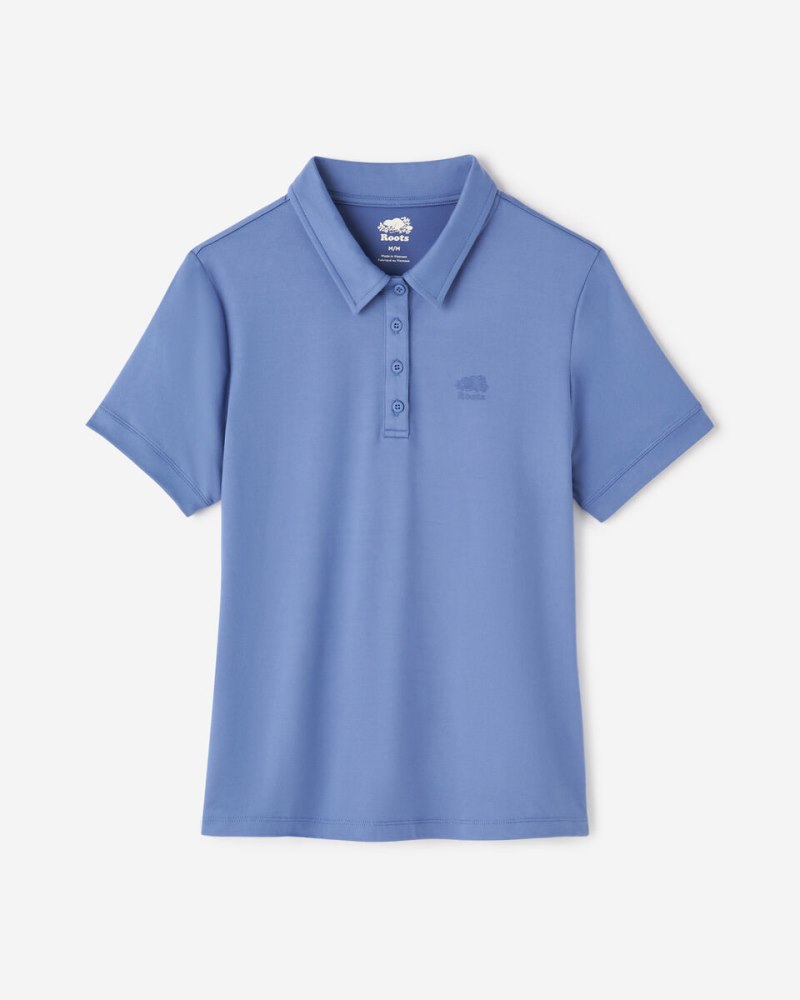 Roots Renew Short Sleeve Polo - BLUE HORIZON