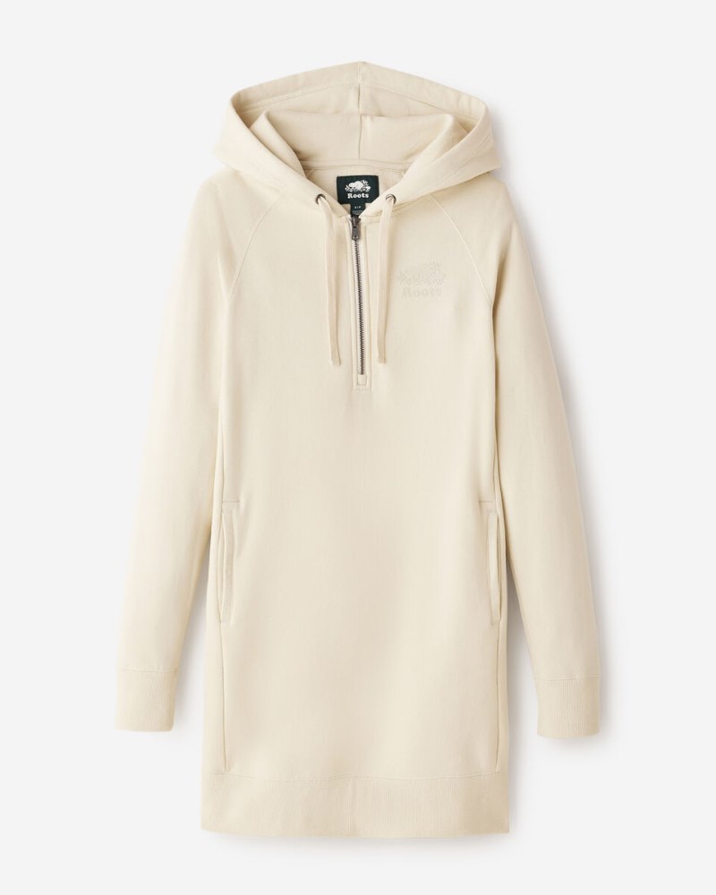 Roots Organic Dockside Long Sleeve Dress - ALMOND MILK