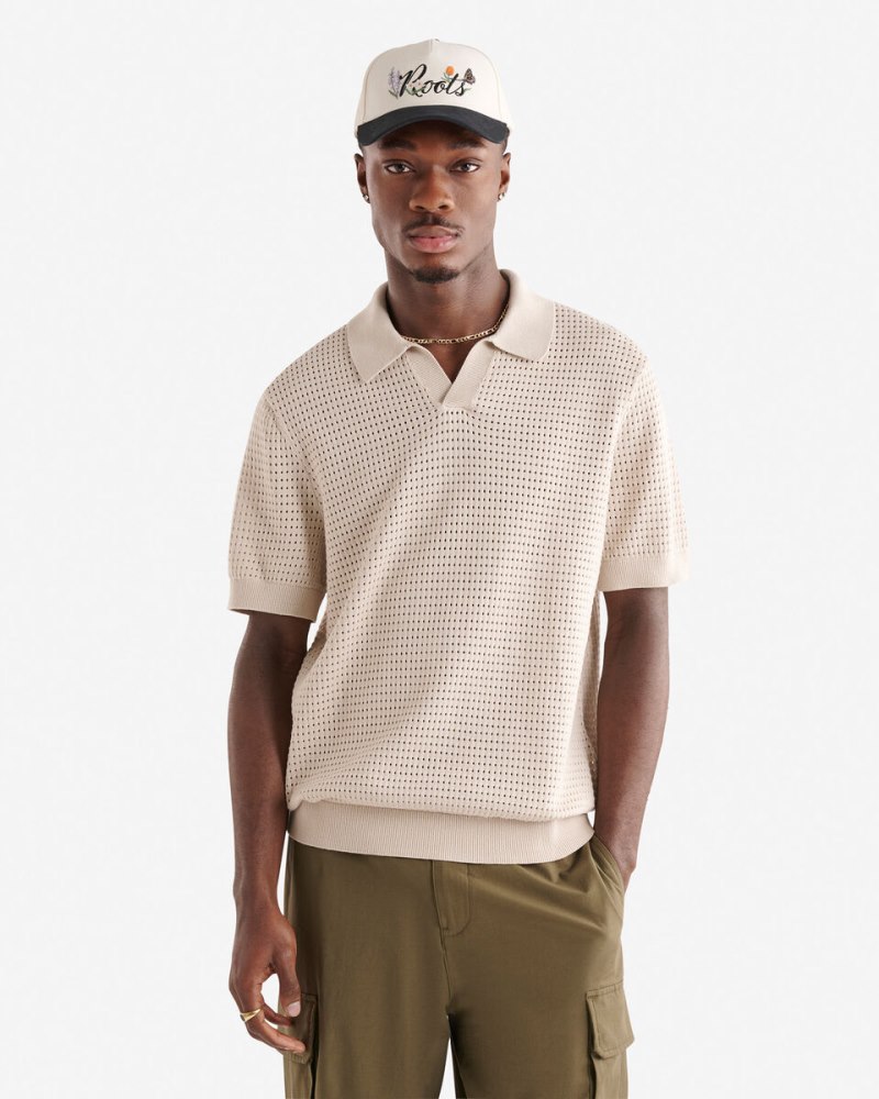 Roots Severn Sweater Polo - FADED KHAKI