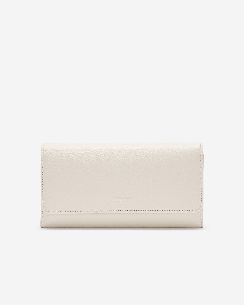 Roots Large Chequebook Clutch Cervino - IVORY