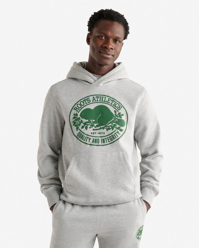 Roots Mens Heritage Beaver Hoodie - GREY MIX