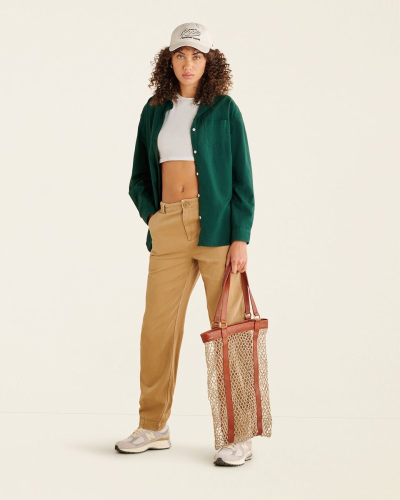 Roots Soft Twill Barrel Pant - KHAKI