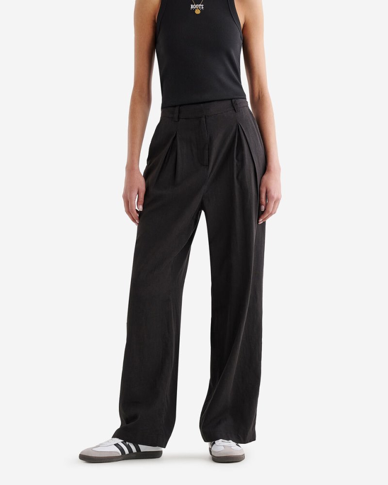 Roots Linen Trouser - PHANTOM GREY