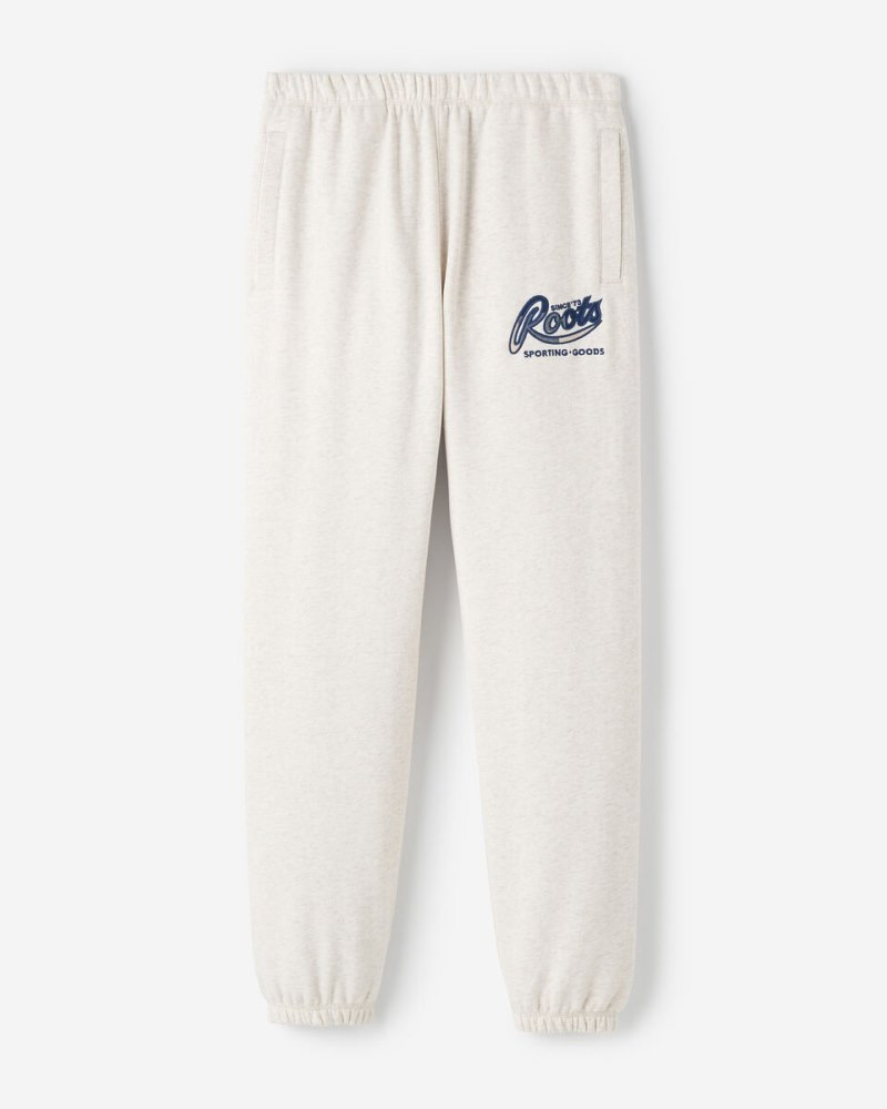 Roots Plaid Applique Sweatpant - OATMEAL MIX