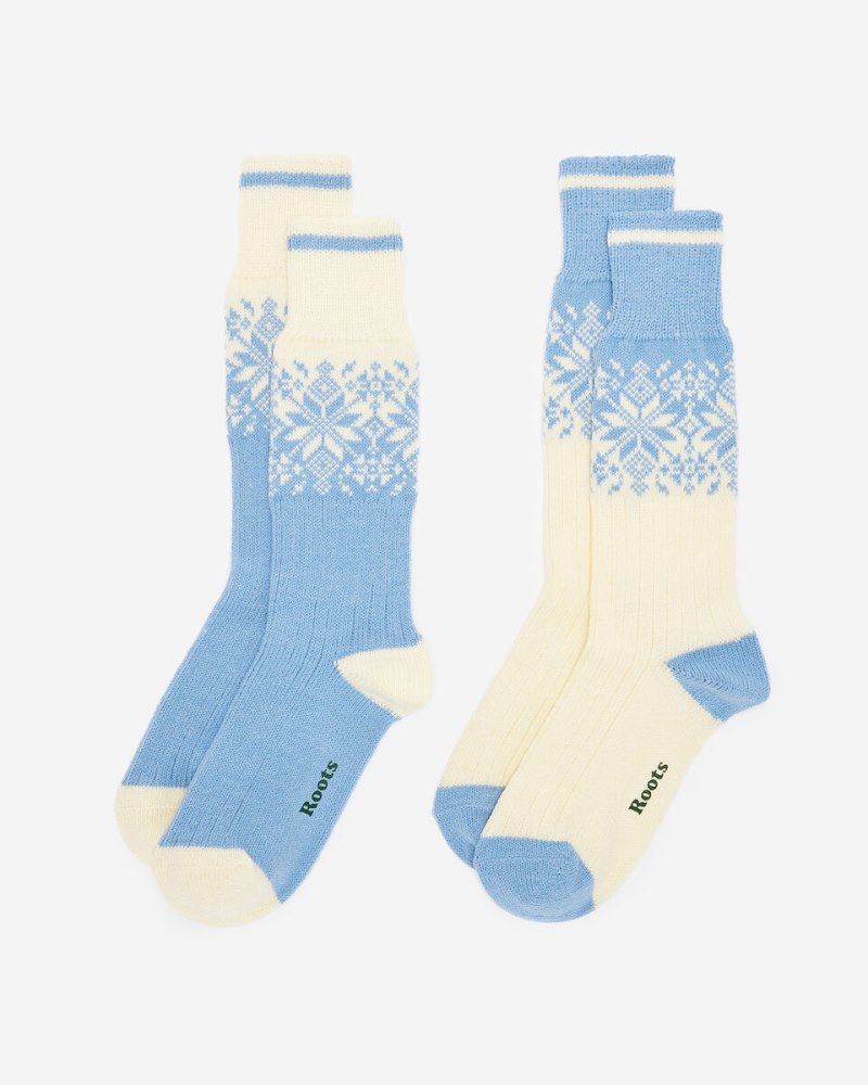 Roots Adult Roots Elsa Cabin Sock 2 Pack - BLISSFUL BLUE