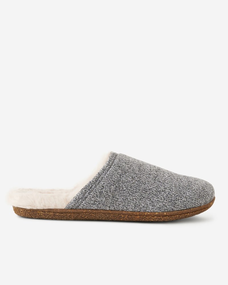 Roots Mens Mule Slipper - SALT & PEPPER