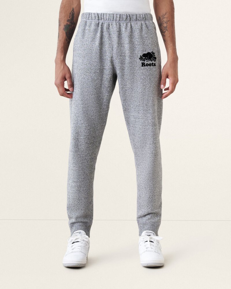 Roots Organic Park Slim Sweatpant Short (27 Inch Inseam) - SALT & PEPPER