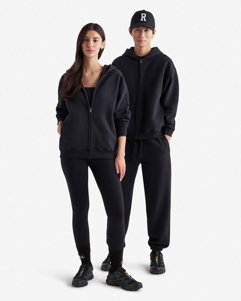 Roots One Zip Hoodie - BLACK