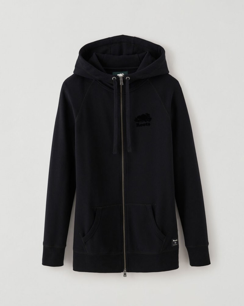 Roots Organic Capri Full Zip Hoodie - BLACK