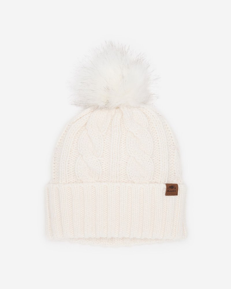 Roots Olivia Cable Toque - COCONUT WHITE